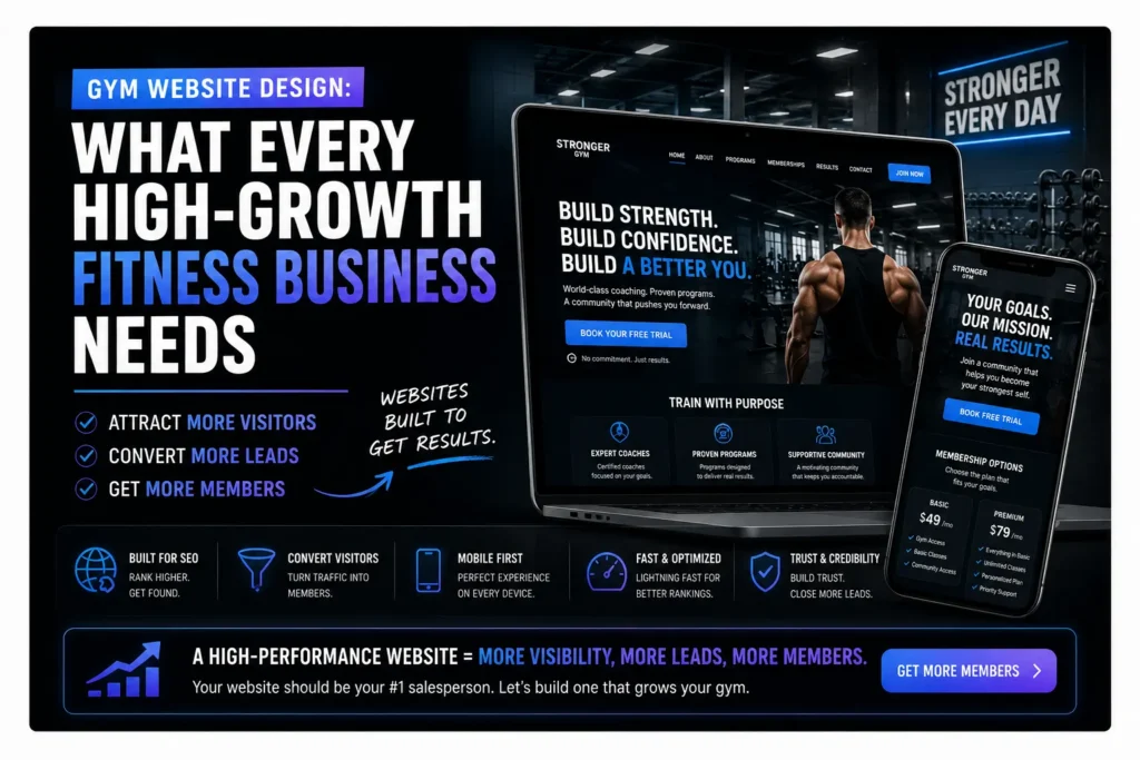 Gym Website Design for High-Growth Fitness Businesses